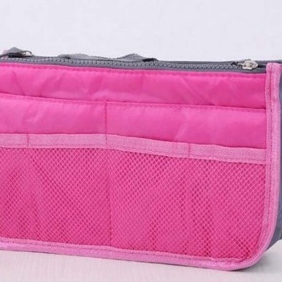 Handbag Organizer Insert /Purse Tote / Makeup Bag- Pink - - Picture 3 of 7